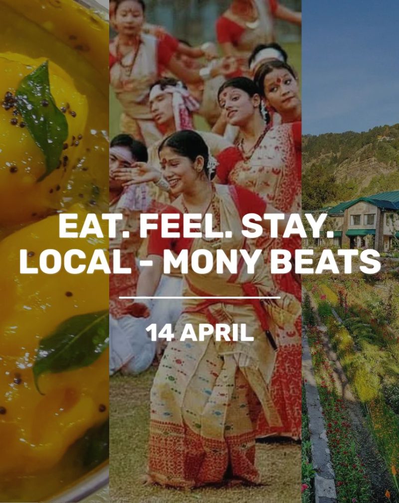 Yellow and Black Gradient India Travel Instagram Post 1