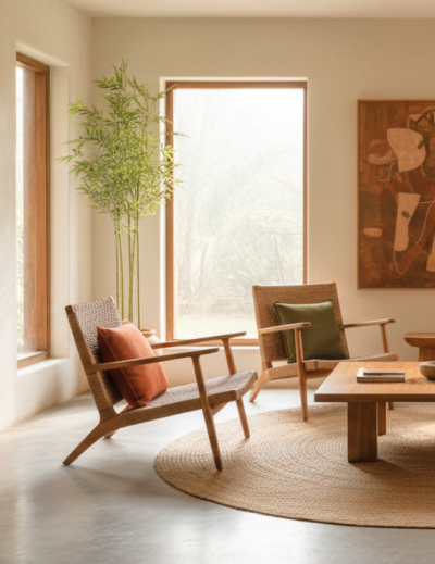 Comfortable Kolkata homestay with natural light and wooden decor