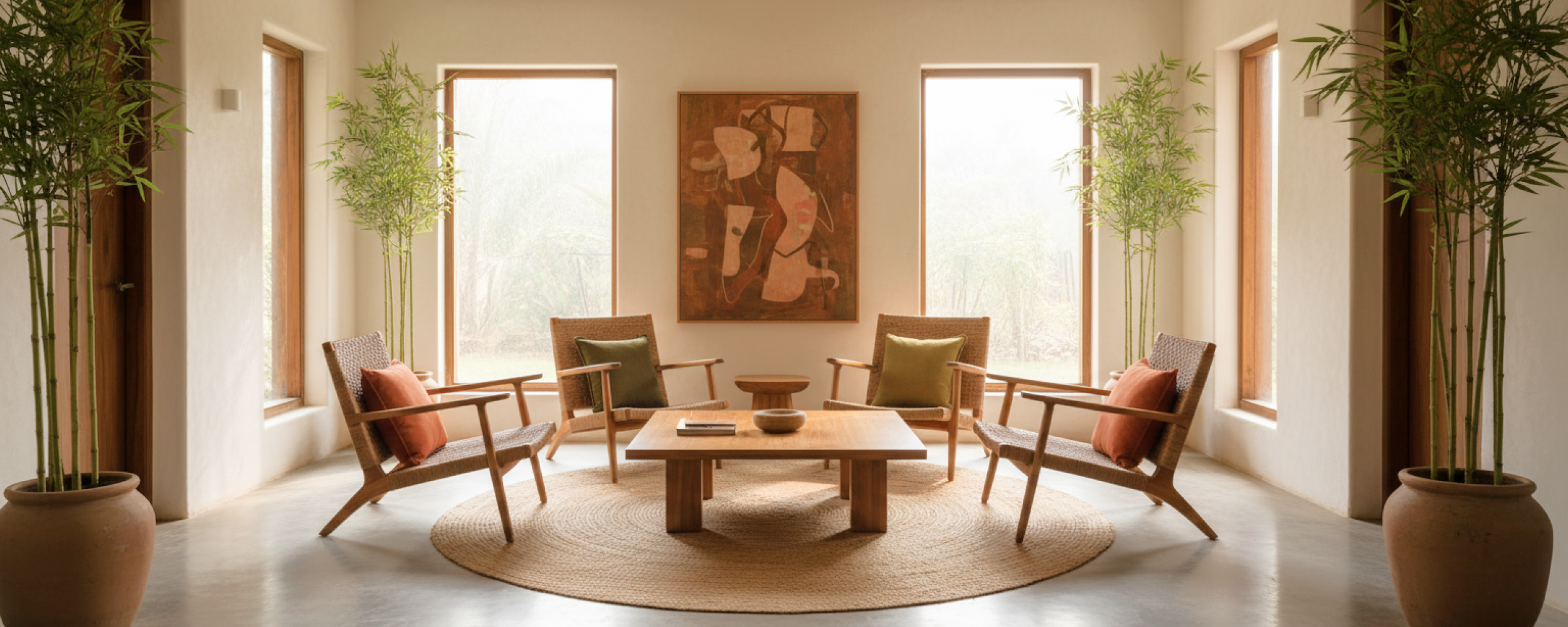 Comfortable Kolkata homestay with natural light and wooden decor