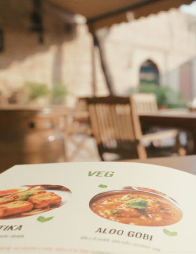 How to navigate an Indian menu — restaurant menu card showing veg and non-veg sections