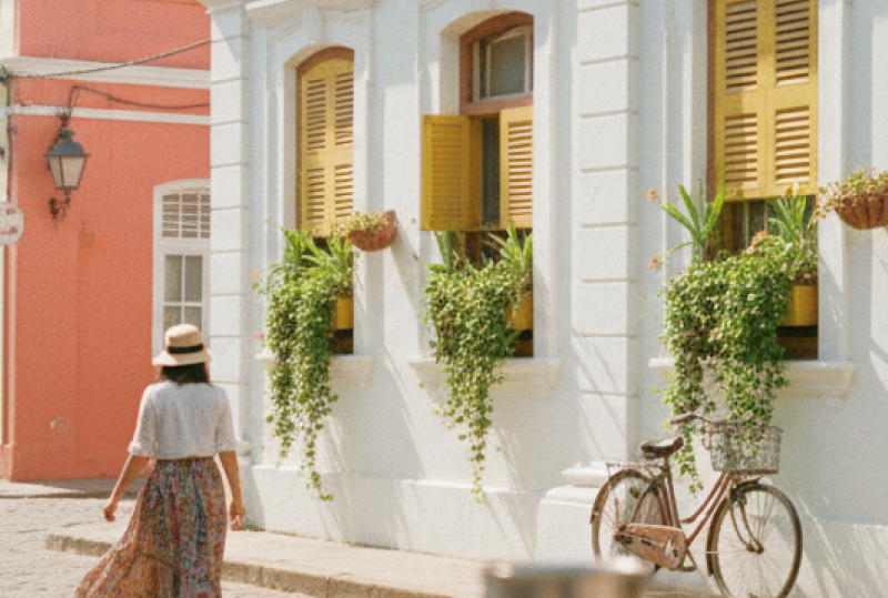 White Town's cobblestone street with colonial buildings and yellow shutters — a highlight of any day Pondicherry itinerary thumbnail