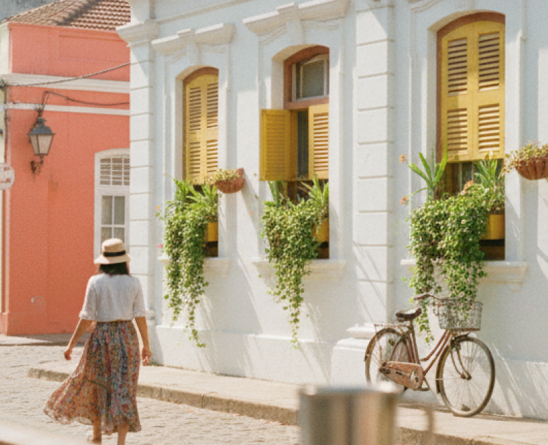 White Town's cobblestone street with colonial buildings and yellow shutters — a highlight of any day Pondicherry itinerary thumbnail